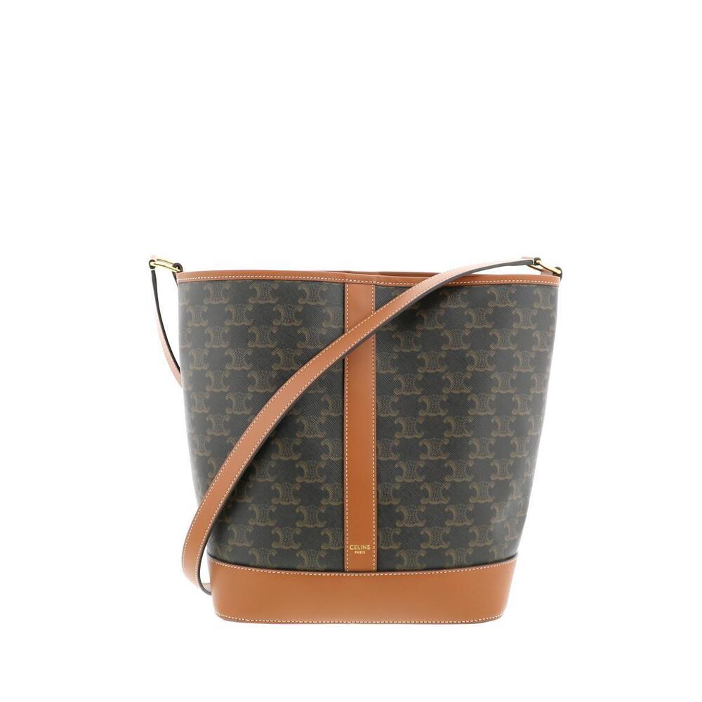 CELINE Bucket Bag Shoulder Messenger Triomphe Brown